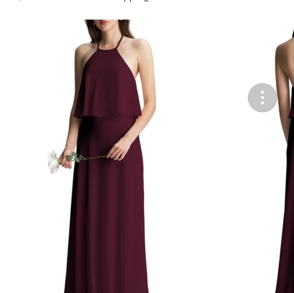 Bill Levkoff Halter Overlay Dress